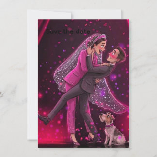 Trouw 'Save the Date' met CuInvitation vol fantasi Kaart