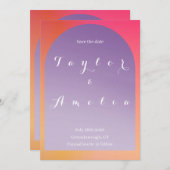 Trouw Save the Date Ombre Boho Boog (Voorkant / Achterkant)