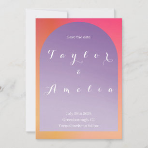 Trouw Save the Date Ombre Boho Boog