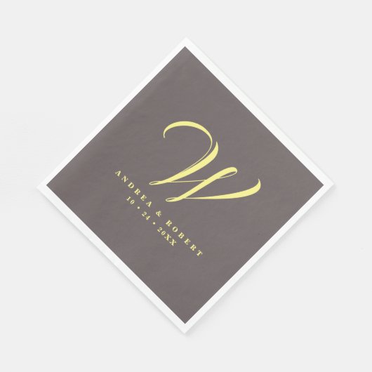 Trouw servetten met naam (Hoek)