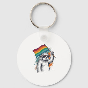 Trouw Sloth Vintage Gravure T-Shirt Ontwerp_1 Sleutelhanger