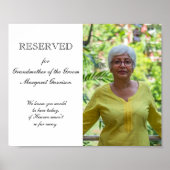 Trouw Stoel Herdenking Grootmoeder van de Bruidego Poster (Voorkant)