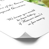 Trouw Stoel Herinnering Moeder van de Bruidegom me Poster (Hoek)