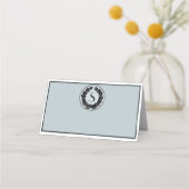 Trouw Stoelkaart met Monogram en Vouw (Voorkant)