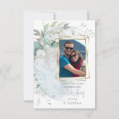 Trouw | Stofblauw Verliefd tot over de maan Kaart (Voorkant)