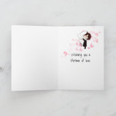 Trouw Stokpoppetjes met de Beste Man Hond Kaart (Binnen)