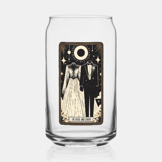 Trouw Tarot Bruid & Bruidegom Blikvorm Glas (Voorkant)