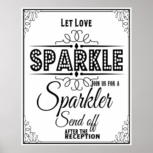 Trouw teken Sparkle afscheidsposter Poster (Voorkant)