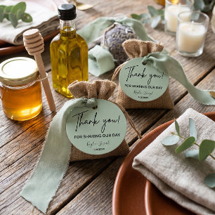 Trouw Trouw Dank U Sage Groene Favor Tags Bedankjes Labels