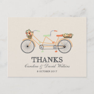 Trouw Trouw Tandem Fiets Bedankt Briefkaart