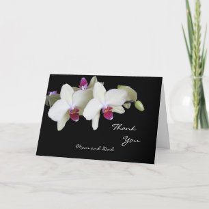 Trouw Trouwkaart voor Ouders Bedanken met Orchidee Bedankkaart