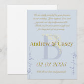 Trouw Trouwkaartjes Kaart (Voorkant / Achterkant)