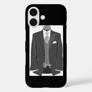 Trouw Tuxedo Pak Bruidegom iPhone 16 Hoesje