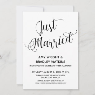 Trouw Typografie Bruiloftsreceptie Kaart