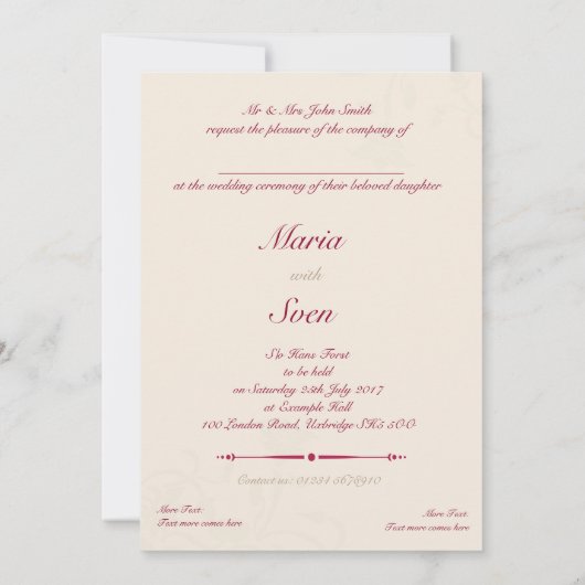 Trouw Uitnodiging (Achterkant)