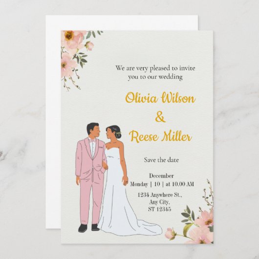 Trouw Uitnodiging (Voorkant / Achterkant)