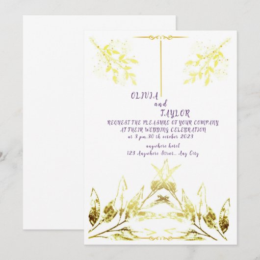 Trouw uitnodiging (Voorkant / Achterkant)