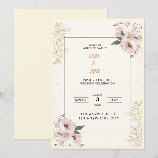 Trouw uitnodiging (Voorkant / Achterkant)