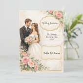 Trouw Uitnodiging (Staand voorkant)