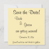 Trouw uitnodiging Art Deco Bruid Bruidegom Save th (Achterkant)