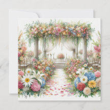 Trouw uitnodiging in waterverf