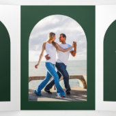 Trouw uitnodiging programma menu RSVP foto groen (Binnenkant midden)