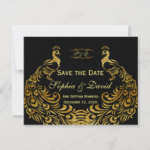 Trouw Uitnodigingen Gouden Pauw SAVE THE DATE