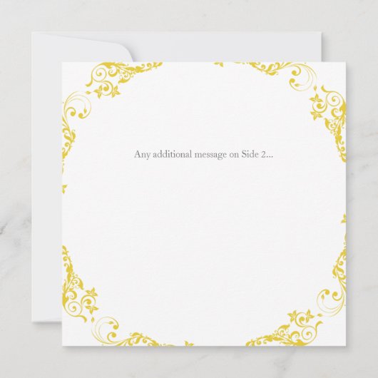 Trouw uitnodigingen 'Save the Date' Cirkelvormig o (Achterkant)