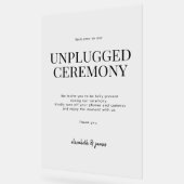 Trouw 'Unplugged'-ceremonie acrylblok Acryl Bord (Hoek)