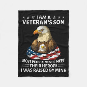 Trouw US-veteraan zoon ik werd opgevoed Fleece Deken