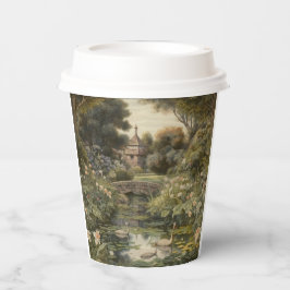 Trouw Vintage Engelse Tuin Zwaan Thee Feest Papieren Bekers