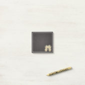 Trouw Vintage Modern Zwart Goud Ananas Koppel Post-it® Notes (Op bureau)