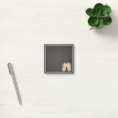 Trouw Vintage Modern Zwart Goud Ananas Koppel Post-it® Notes (Kantoor)
