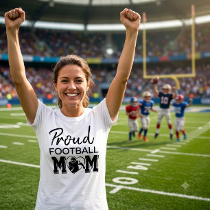 Trouw Voetbal Moeder Game Day Team Spirit Aangepas T-shirt