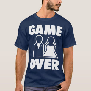 Trouw vrijgezellenfeest spel voorbij t-shirt