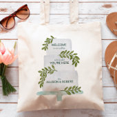 Trouw Welkom Tassen met Taart Illustratie