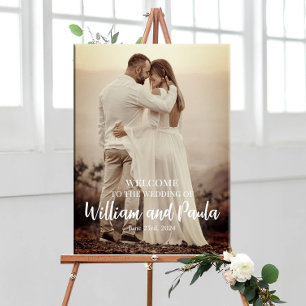 Trouw welkomstbord met foto poster