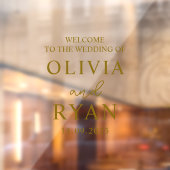 Trouw welkomstbord vinyl sticker, Trouwfeest Raamsticker (Vel 2)