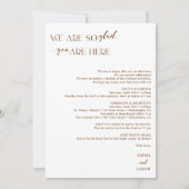 Trouw welkomstbrief Boho terracotta Bedankkaart (Voorkant)