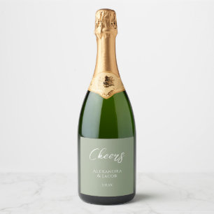 Trouw Wijnlabels Elegante Typografie Sparkling Wijnetiket