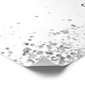 Trouw wit zilveren glitterscript welkom poster (Hoek)