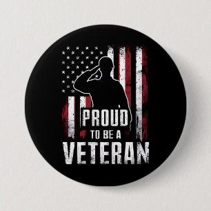 Trouw zijn aan een veteraan van de VS Veteraan Vet Ronde Button 7,6 Cm