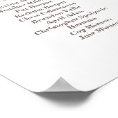 Trouw zitplaatskaart reizen thema elegant modern poster (Hoek)