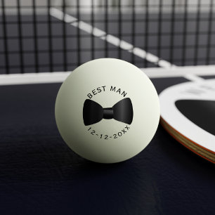 Trouw Zwart Strik Beste Man Ping Pong Bal Pingpongballen