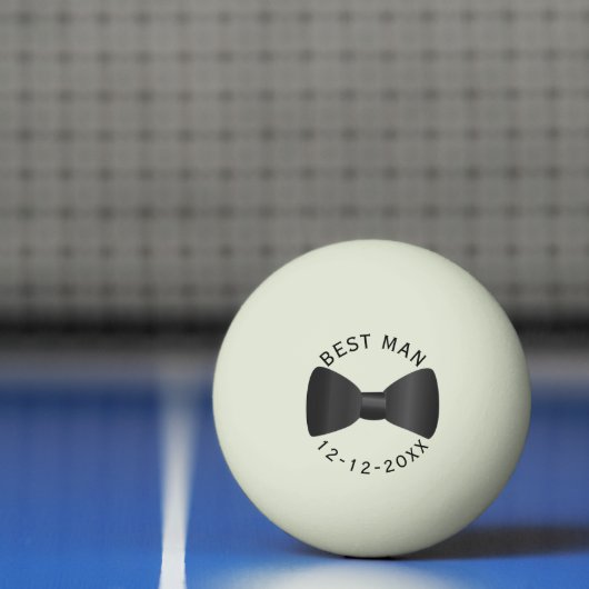 Trouw Zwart Strik Beste Man Pingpongbal Pingpongballen (Net)
