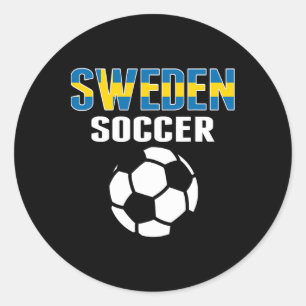 Trouw Zweden Voetbalfans T-shirt - Steun Zweeds Ronde Sticker