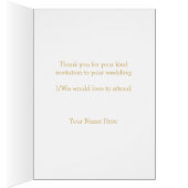 Trouwacceptatie Kaart Gold Hearts (Binnen (Rechts))