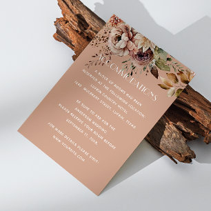 Trouwaccommodaties Muted Peach Beige & QR Informatiekaartje