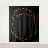 Trouwachtergrond, foto-attribuut, op maat gemaakte wandkleed (Voorkant)