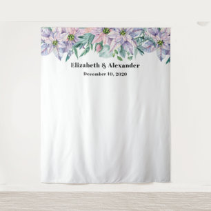 Trouwachtergrond met bloemen. Achtergrond met tuin Wandkleed